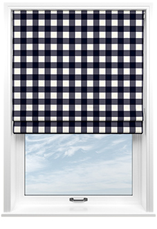 Gingham, Hudds - Roman Blind